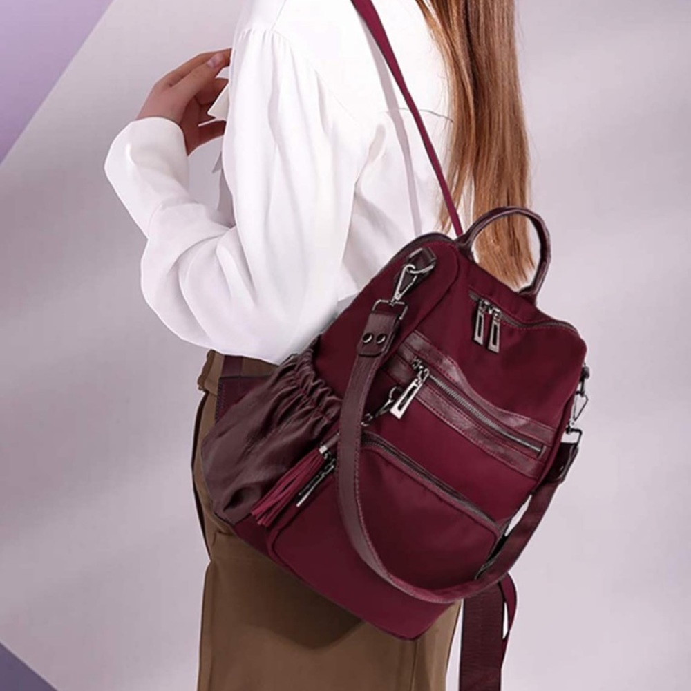 UTO Burgundy laptop Backpack
